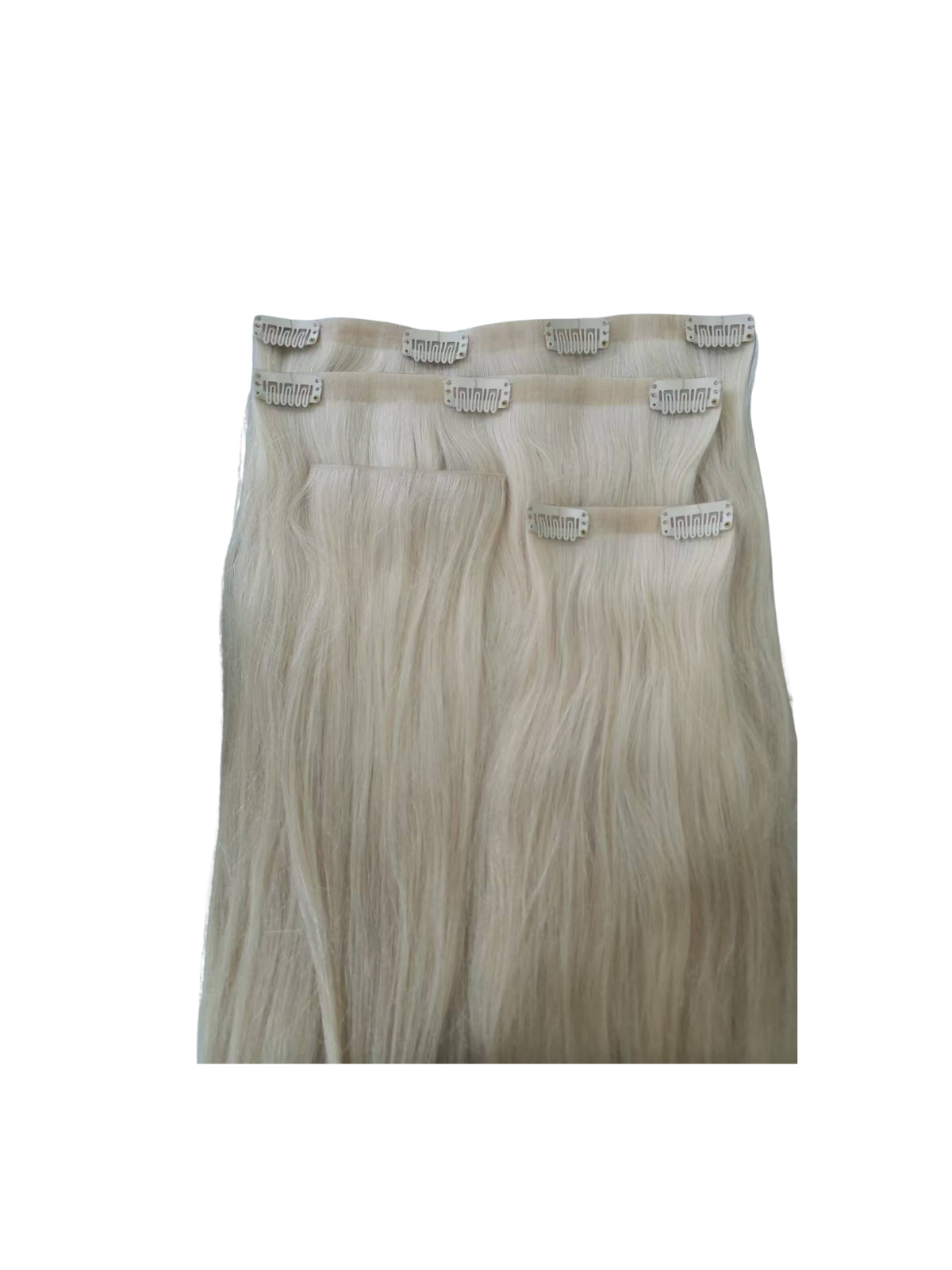 Platinum Blonde Seamless Clip-In Hair Extension