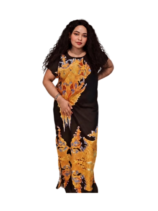 Black Gold Baroque Dress