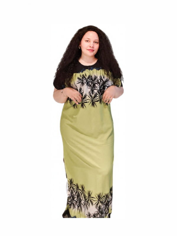 Lime Green Palm Dress