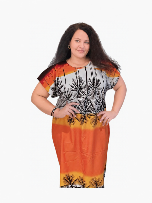 Orange Palm Dress